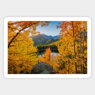 Bear Lake Autumn Sunrise - wide Sticker